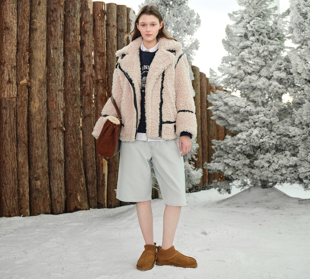 UGG Boots Sheepskin Wool Stretchy Ankle Margaret