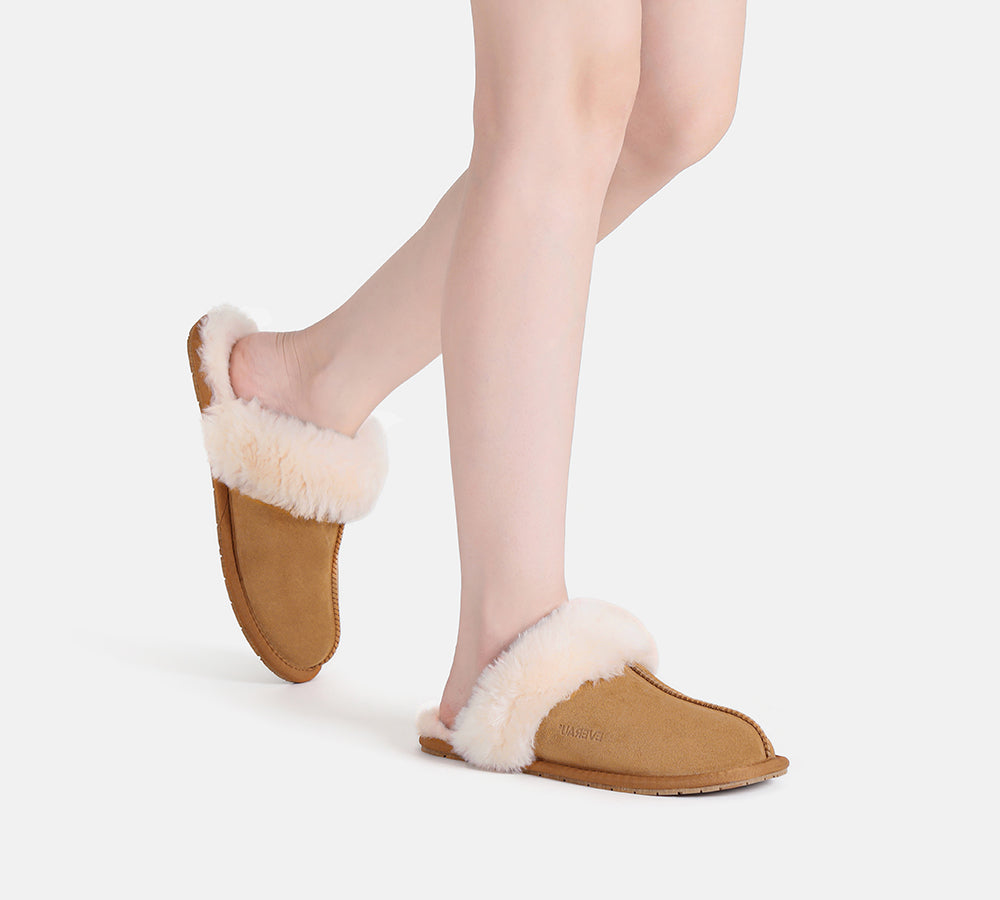 EVERAUยฎ UGG Slippers Sheepskin Wool Suede Scuff Rosa - UGG EXPRESS