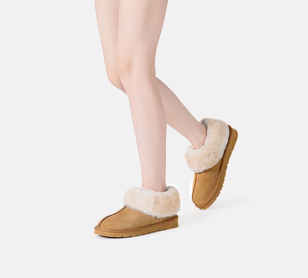 EVERAUยฎ UGG Slippers Sheepskin Wool Suede Ankle Homey - UGG EXPRESS