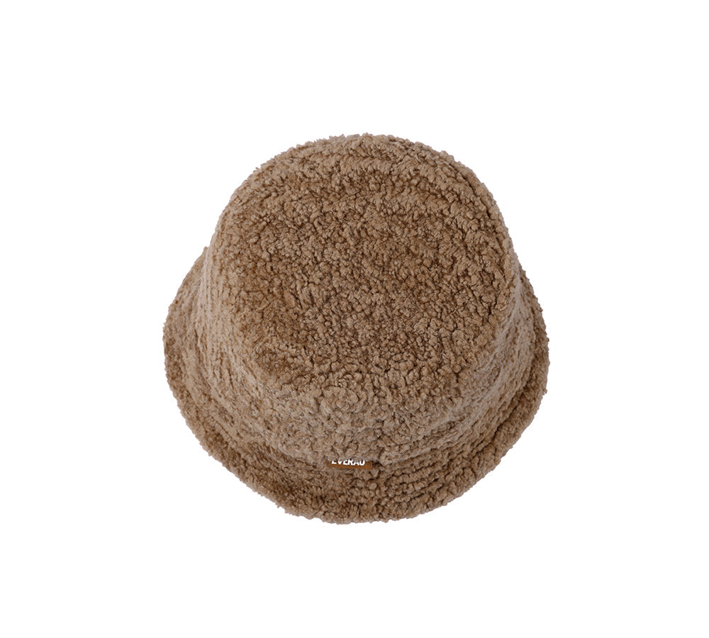 Fluffy Sheepskin Wool Bucket Hat Cloude