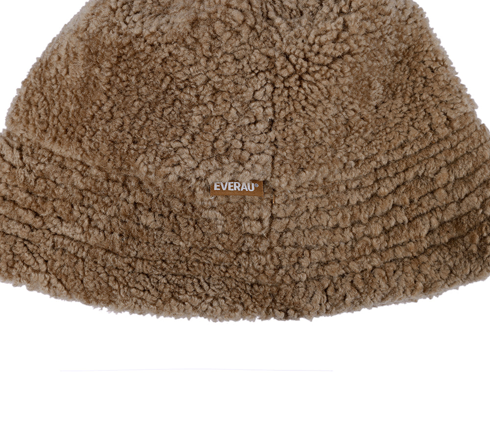 Fluffy Sheepskin Wool Bucket Hat Cloude