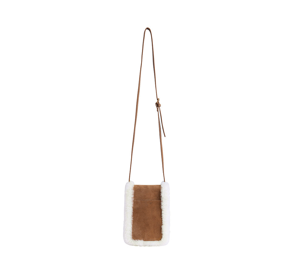Women Fluffy Wool Over Shoulder Cleo Bag