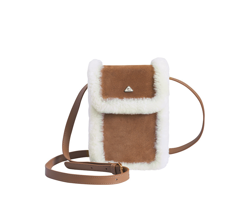 Women Fluffy Wool Over Shoulder Cleo Bag