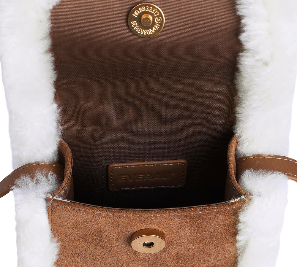 Women Fluffy Wool Over Shoulder Cleo Bag