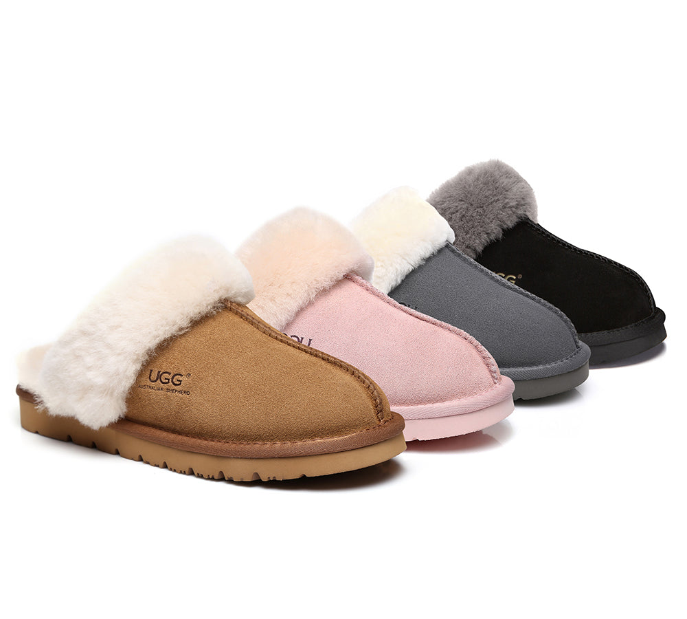 AUSTRALIAN SHEPHERDยฎ UGG Slippers Sheepskin Wool Scuff Muffin UGG AUSTRALIAN SHEPHERD