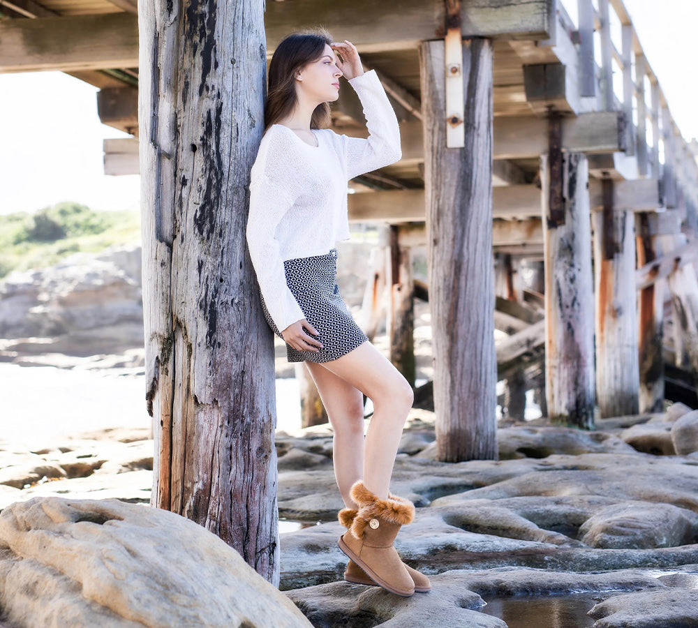 Short Button Boots Donna