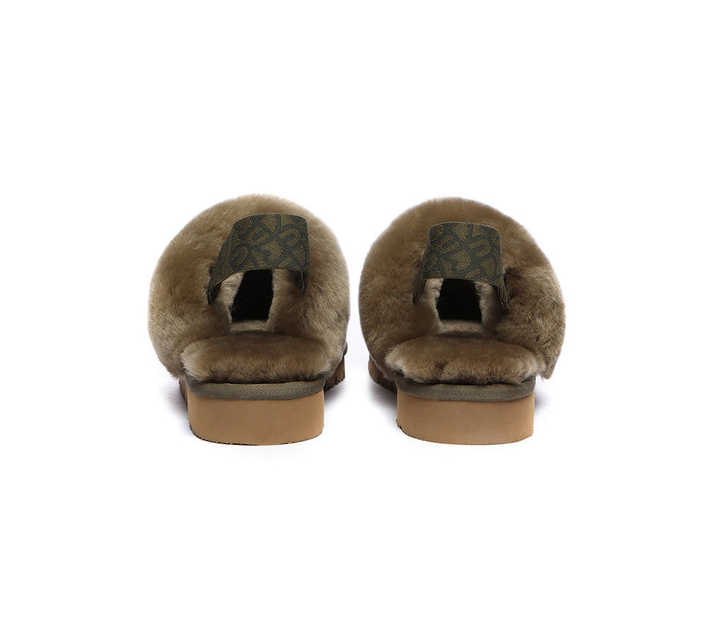 EVERAU® UGG Slippers Women Sheepskin Wool Removable Strap Slingback Corduroy - UGG EXPRESS