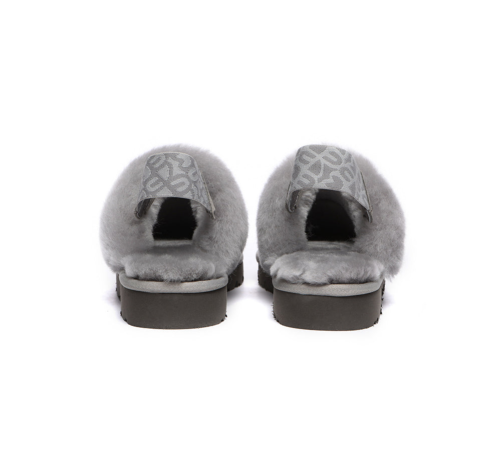 EVERAU® UGG Slippers Women Sheepskin Wool Removable Strap Slingback Corduroy - UGG EXPRESS