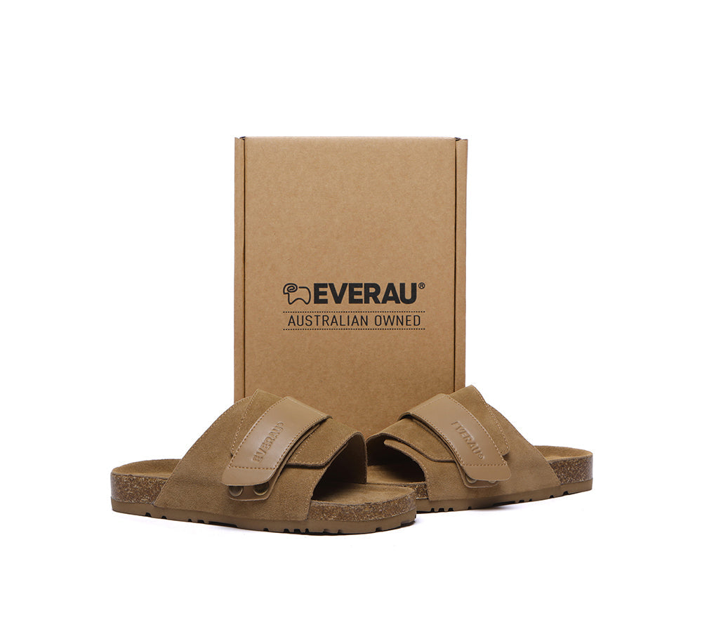 EVERAU® Adjustable Strap Embossed Slip-on Summer Sandal Slides Terrain - UGG EXPRESS