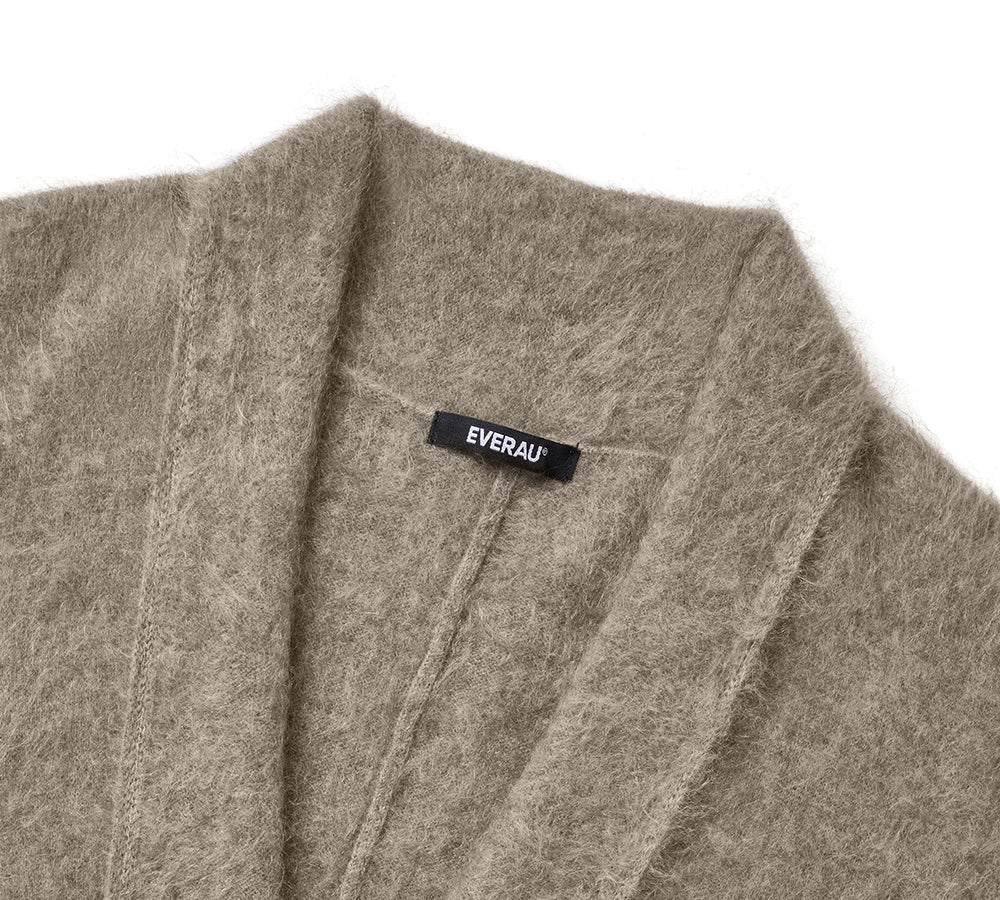 EVERAUĀ® Women Cashmere Blend Wool Long Cardigan Grumo Coat EVERAU