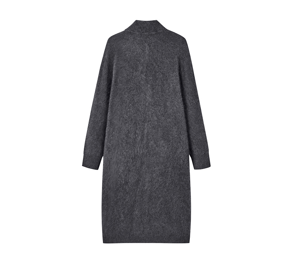 EVERAUĀ® Women Cashmere Blend Wool Long Cardigan Grumo Coat EVERAU