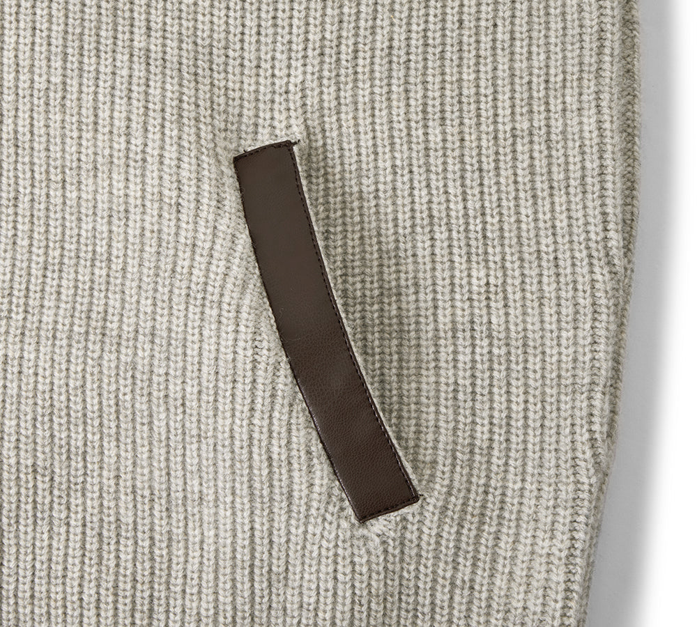 EVERAU® Wool Blend Zip-Up Jacket Stand Collar Urban Style Canver EVERAU