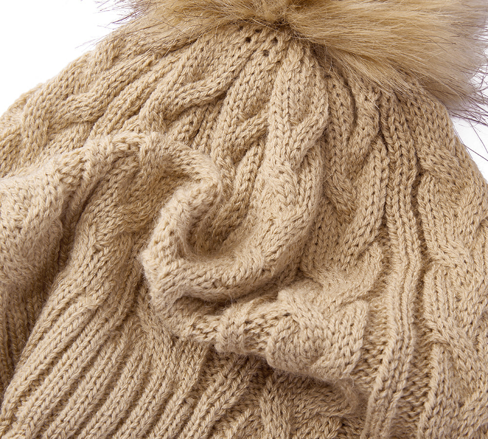 EVERAUĀ® Soft Knit Pom Pom Beanie Conira Hat EVERAU
