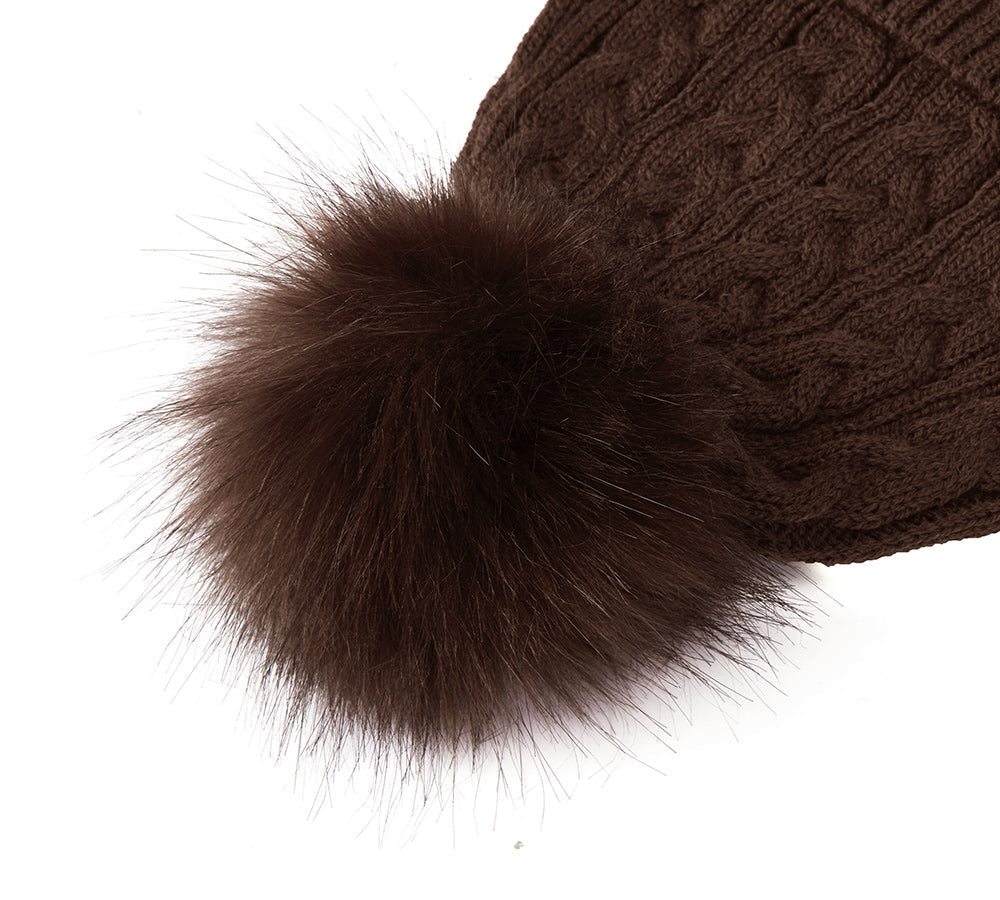 EVERAUĀ® Soft Knit Pom Pom Beanie Conira Hat EVERAU