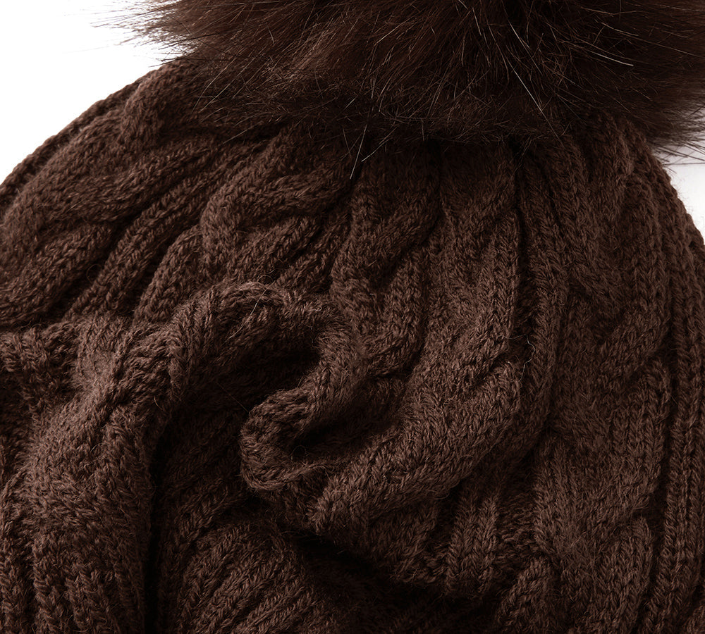 EVERAUĀ® Soft Knit Pom Pom Beanie Conira Hat EVERAU