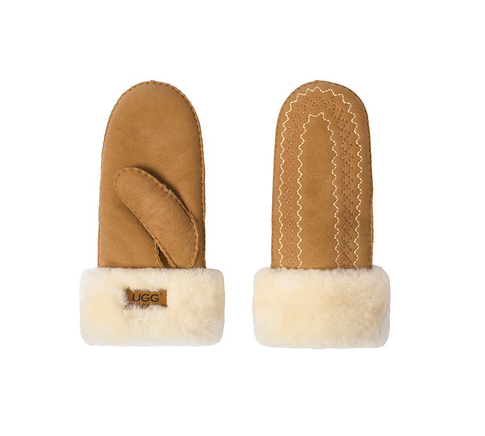 AUSTRALIAN SHEPHERDยฎ Fluffy Sheepskin Wool Mittens Nuttoa UGG AUSTRALIAN SHEPHERD