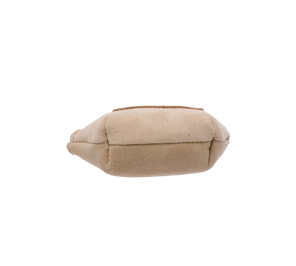 Sheepskin Wool Coin Zip Purse With Key Ring - UGG EXPRESS