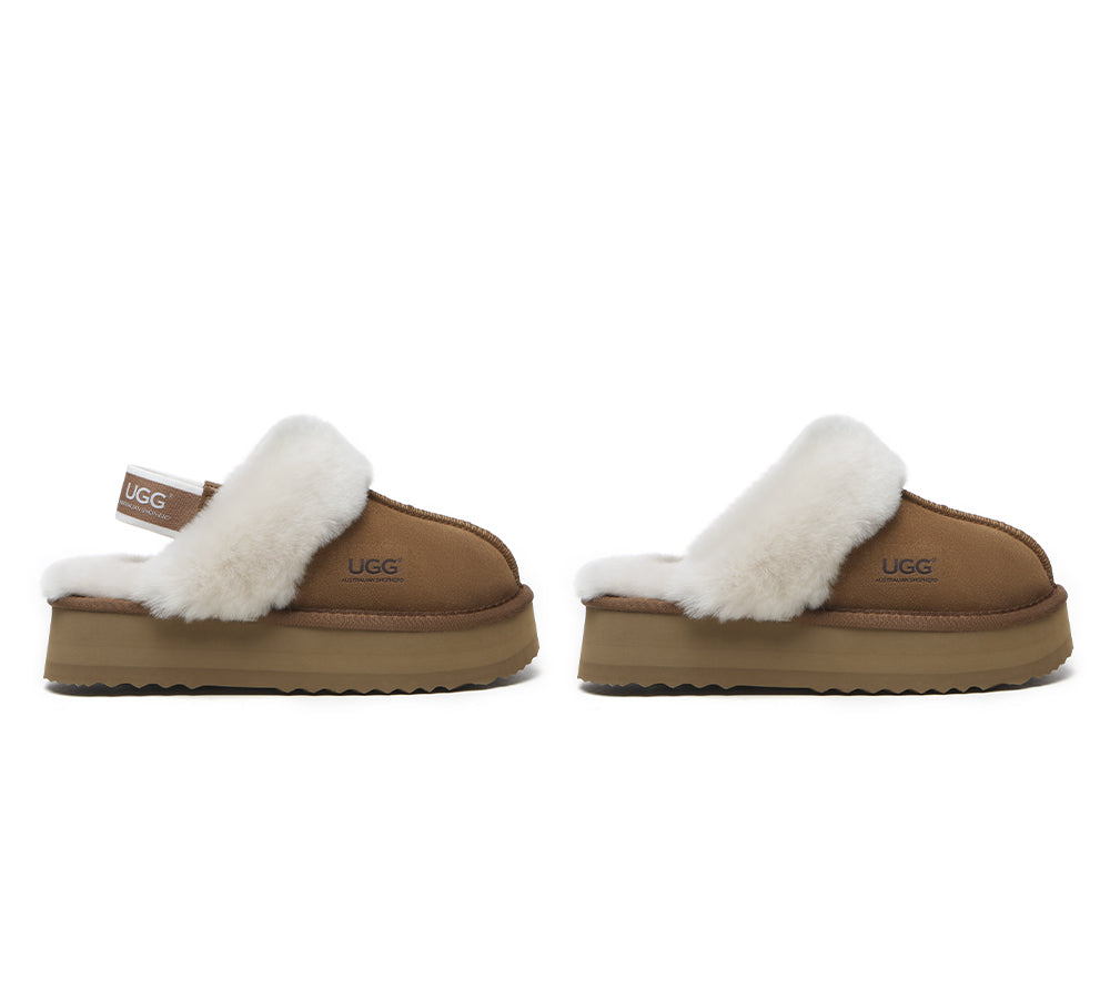 AUSTRALIAN SHEPHERD® UGG Slippers Women Removable Strap Slingback Platform Muffin UGG AUSTRALIAN SHEPHERD