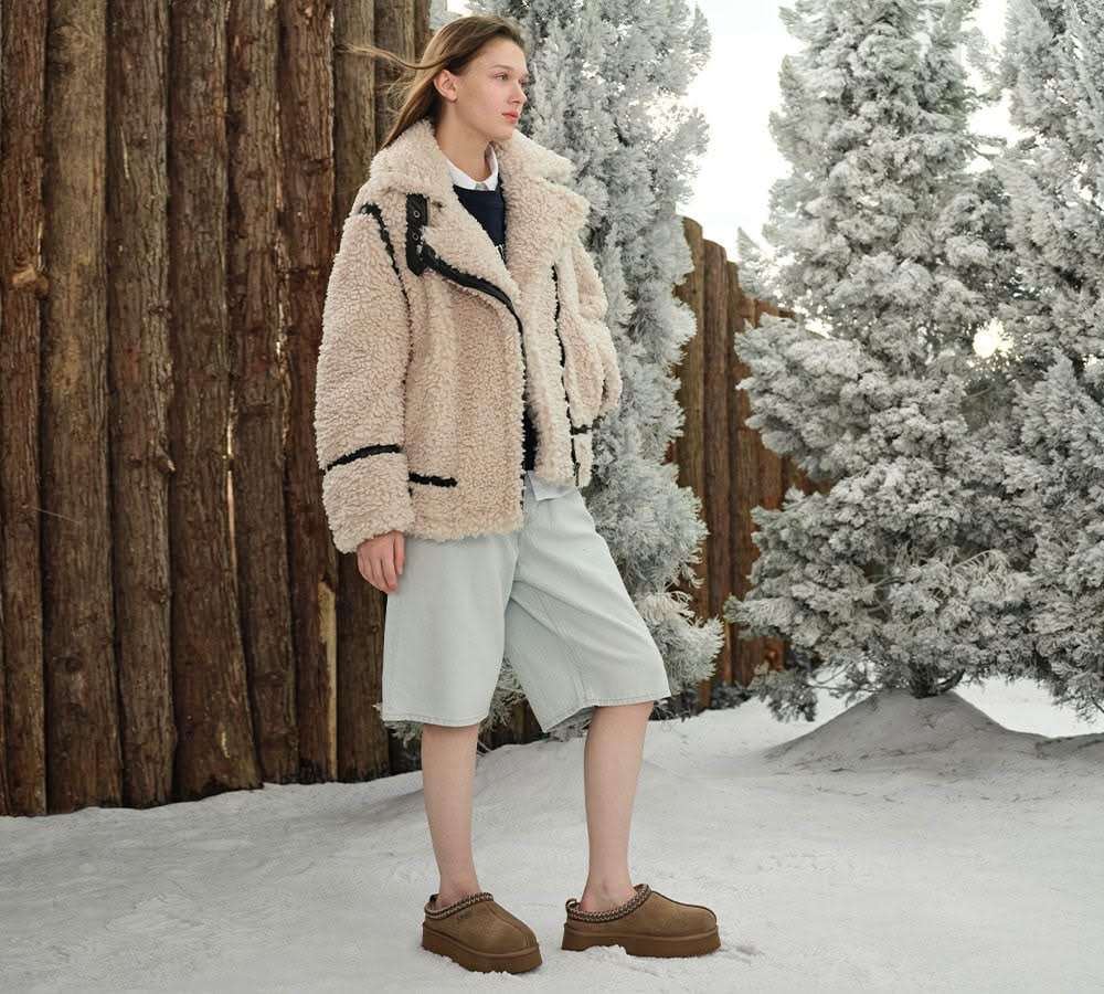AUSTRALIAN SHEPHERDยฎ UGG Slippers Sheepskin Wool Ankle Platform Tazzy Tay UGG AUSTRALIAN SHEPHERD