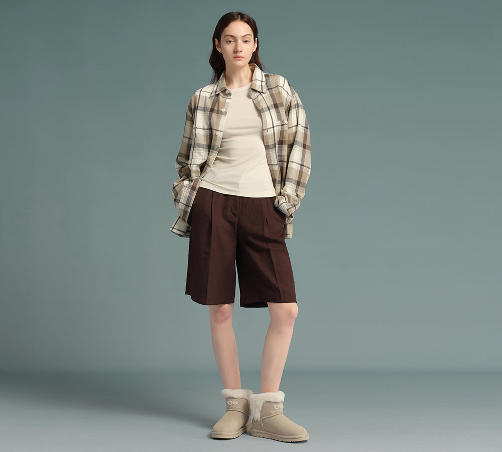 AUSTRALIAN SHEPHERD® UGG Boots Sheepskin Wool Shearling Lined Ankle Mini Oatha UGG AUSTRALIAN SHEPHERD