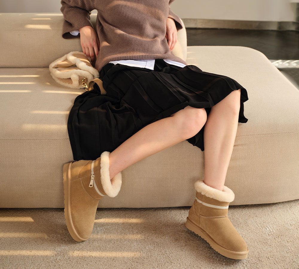 AUSTRALIAN SHEPHERDยฎ UGG Boots Sheepskin Wool Shearling Ankle Lienn UGG AUSTRALIAN SHEPHERD