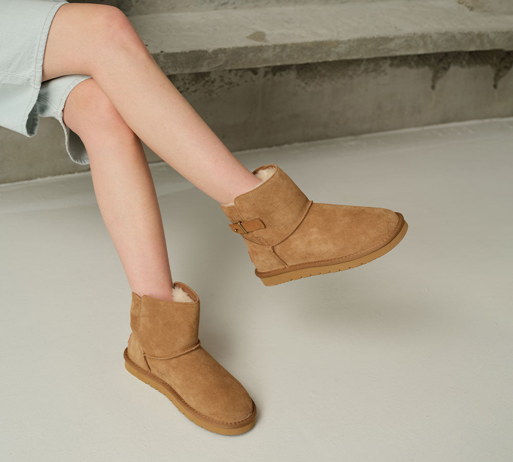 AUSTRALIAN SHEPHERD® UGG Boots Sheepskin Wool Buckle Ankle Mini Winza UGG AUSTRALIAN SHEPHERD