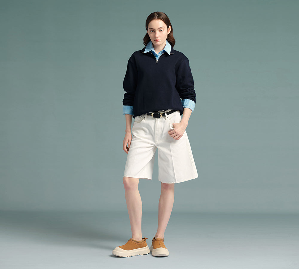 AUSTRALIAN SHEPHERDยฎ UGG Slippers Sheepskin Wool Drawstring Chunky Platform Harlow UGG AUSTRALIAN SHEPHERD