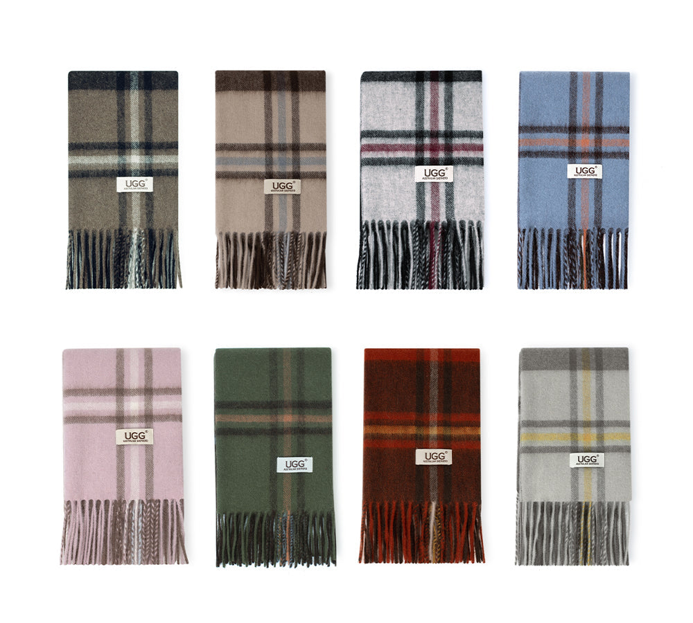 AUSTRALIAN SHEPHERDยฎ 100% Wool Check Scarf Snovia UGG AUSTRALIAN SHEPHERD