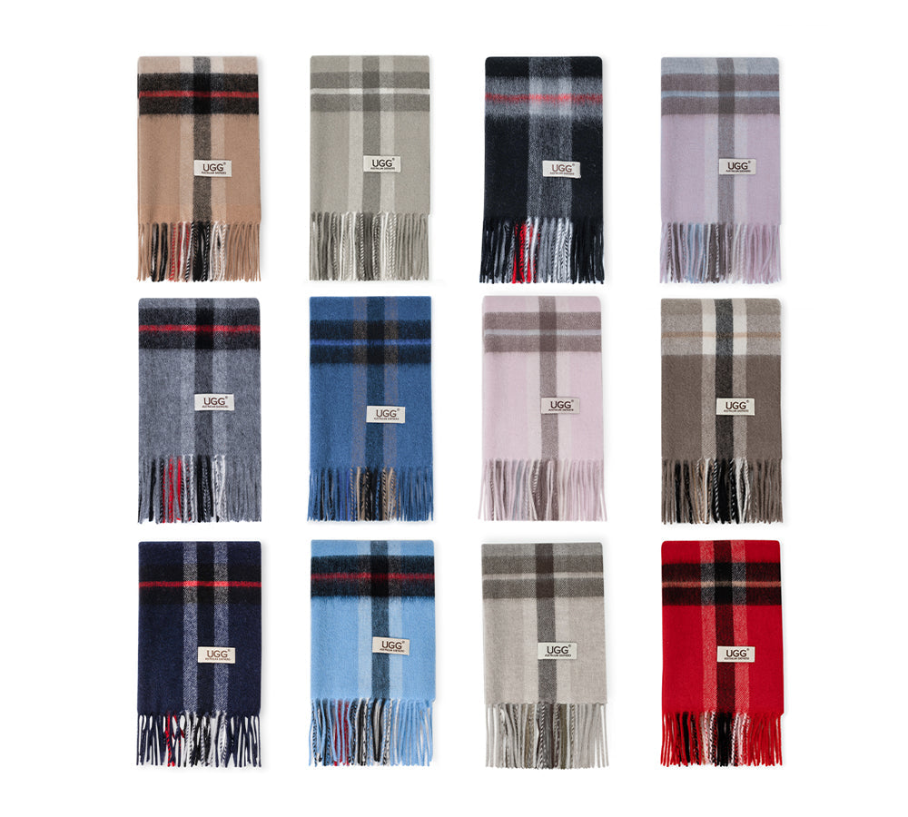 AUSTRALIAN SHEPHERDยฎ 100% Wool Check Scarf Solara UGG AUSTRALIAN SHEPHERD