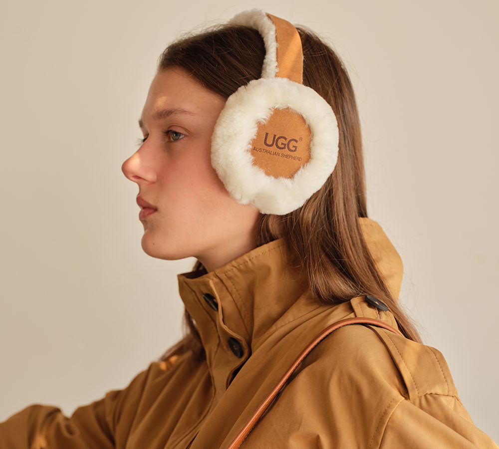 UGG Earmuff Adjustable Sheepskin Wool Connie Earmuff