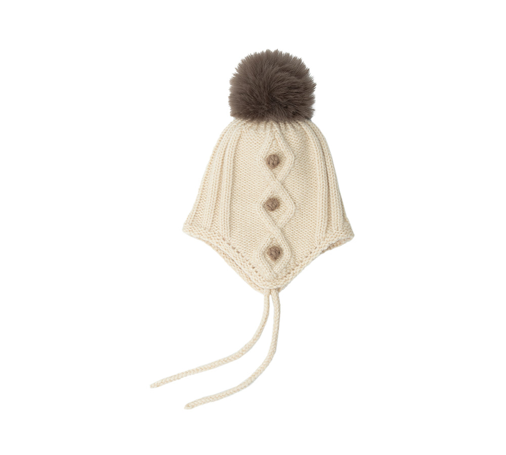 Kids Pom Pom Beanie and Scarf Gift Set Snell