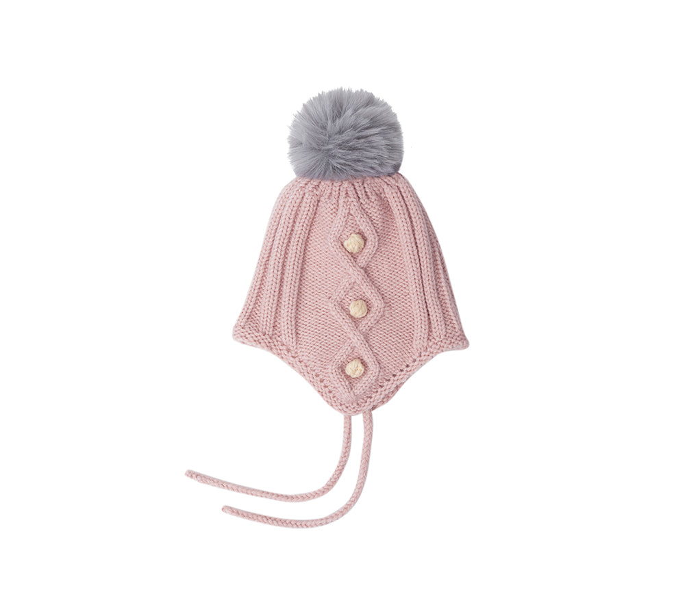 Kids Pom Pom Beanie and Scarf Gift Set Snell