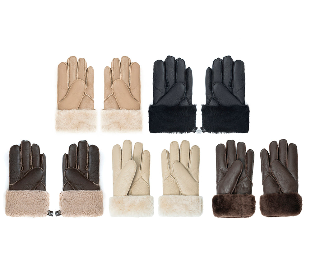 AUSTRALIAN SHEPHERDยฎ Leather Fluffy Stitching Gloves UGG AUSTRALIAN SHEPHERD