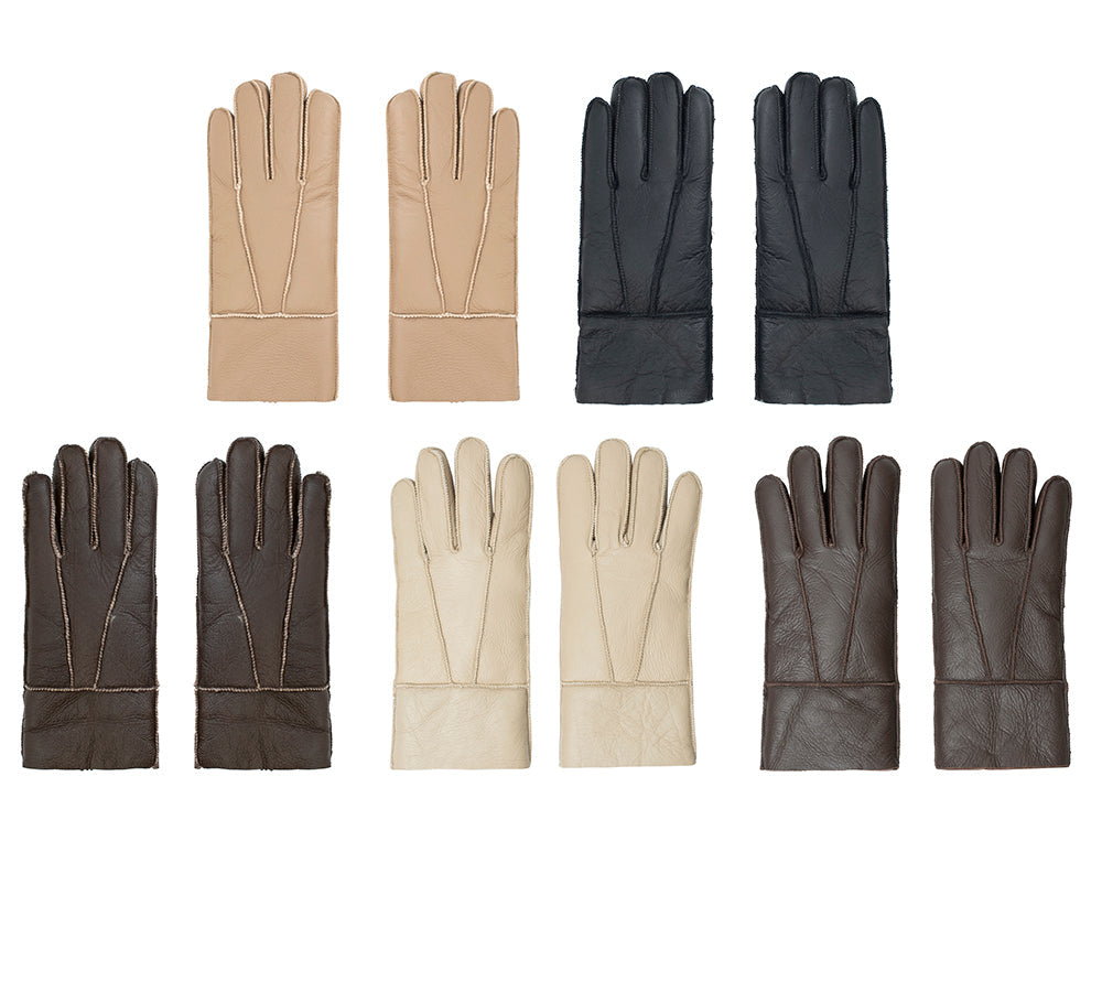 AUSTRALIAN SHEPHERDยฎ Leather Fluffy Stitching Gloves UGG AUSTRALIAN SHEPHERD