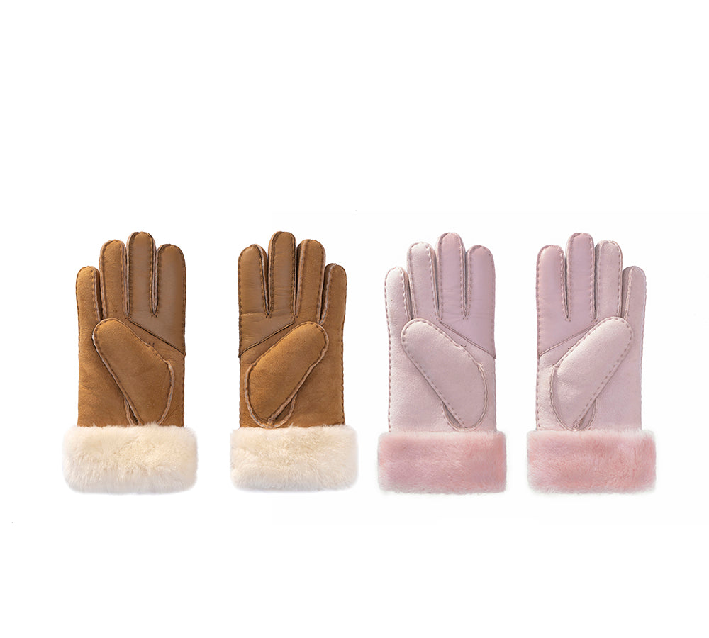EVERAUยฎ Ladies Gloves Fluffy Sheepskin Wool Stacey - UGG EXPRESS