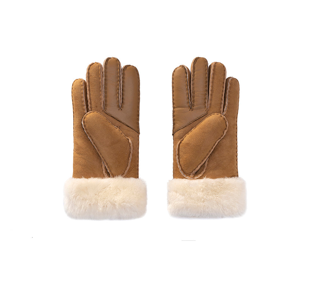 EVERAUยฎ Ladies Gloves Fluffy Sheepskin Wool Stacey - UGG EXPRESS