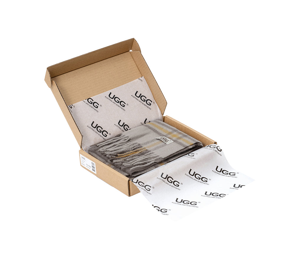 AUSTRALIAN SHEPHERD® 100% Wool Check Snovia Scarf UGG AUSTRALIAN SHEPHERD