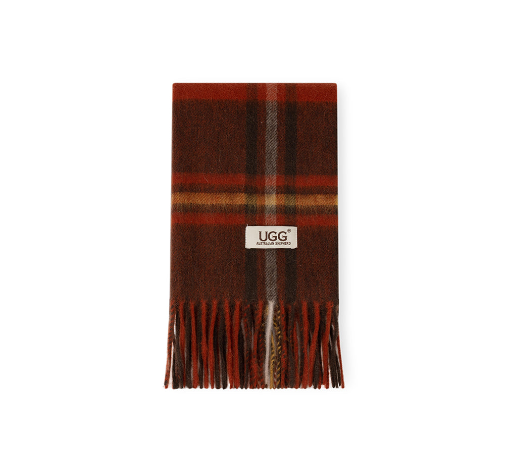 AUSTRALIAN SHEPHERD® 100% Wool Check Snovia Scarf UGG AUSTRALIAN SHEPHERD