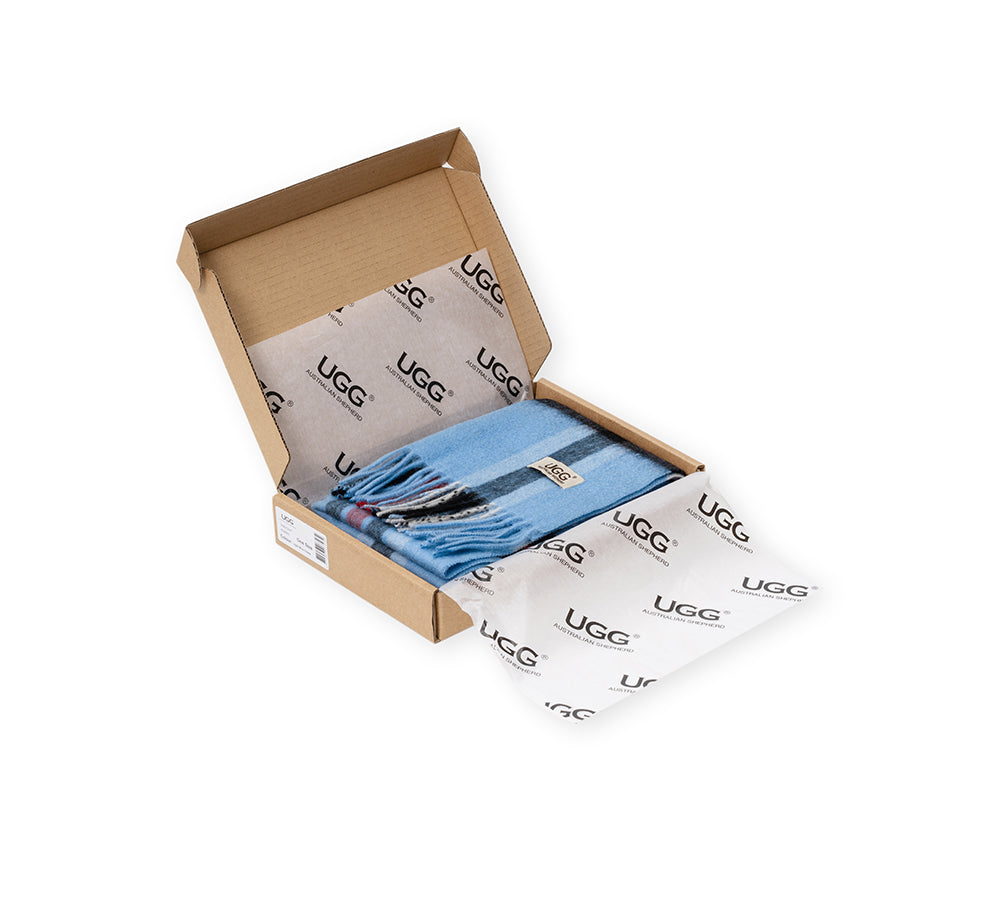 AUSTRALIAN SHEPHERD® 100% Wool Check Solara Scarf UGG AUSTRALIAN SHEPHERD