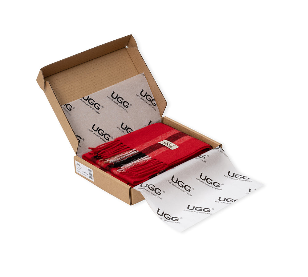 AUSTRALIAN SHEPHERD® 100% Wool Check Solara Scarf UGG AUSTRALIAN SHEPHERD