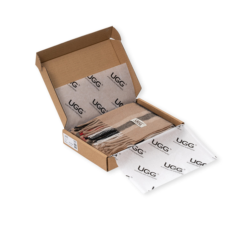 AUSTRALIAN SHEPHERD® 100% Wool Check Solara Scarf UGG AUSTRALIAN SHEPHERD