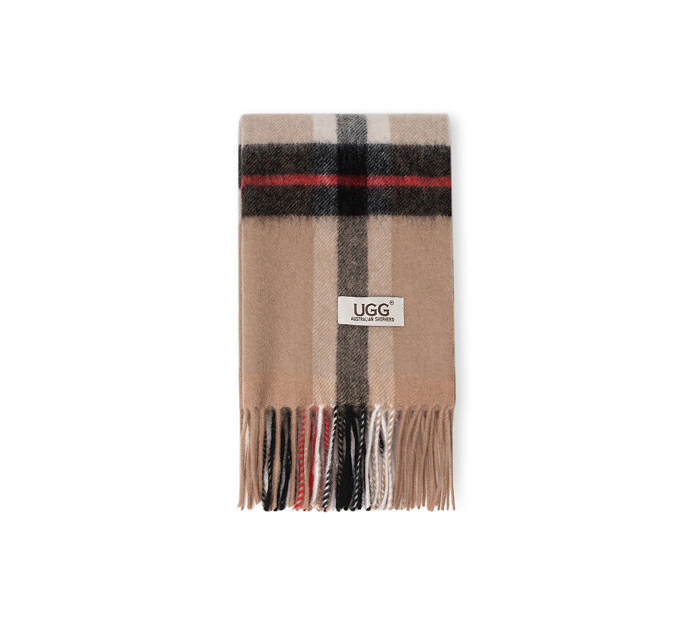 AUSTRALIAN SHEPHERD® 100% Wool Check Solara Scarf UGG AUSTRALIAN SHEPHERD