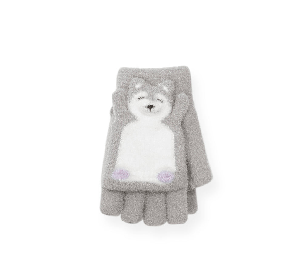 EVERAUยฎ Fingerless Ultra Plush Knit Bearling Gloves