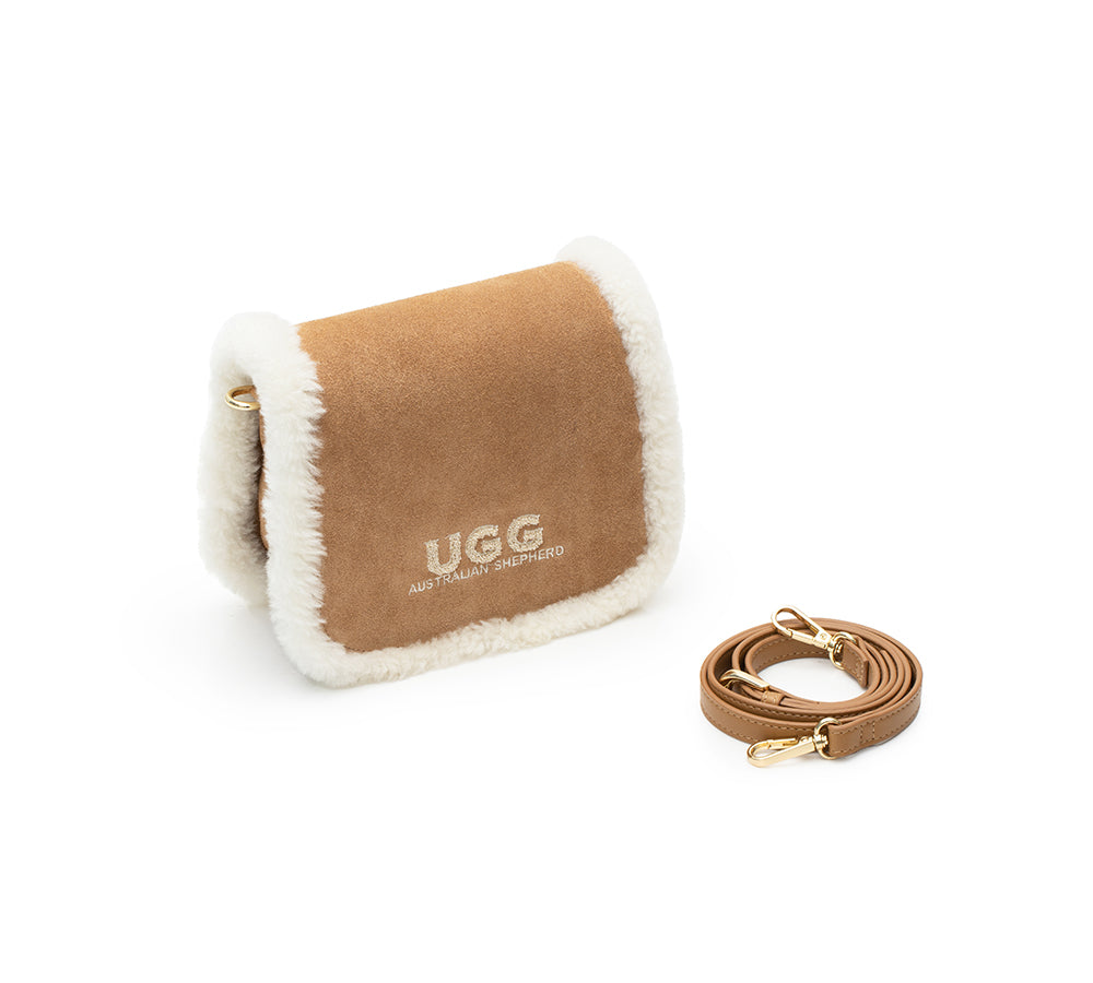 Women Fluffy Wool Adjustable Strap Over Shoulder Messenger Bag