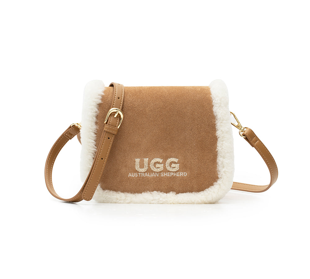 Women Fluffy Wool Adjustable Strap Over Shoulder Messenger Bag