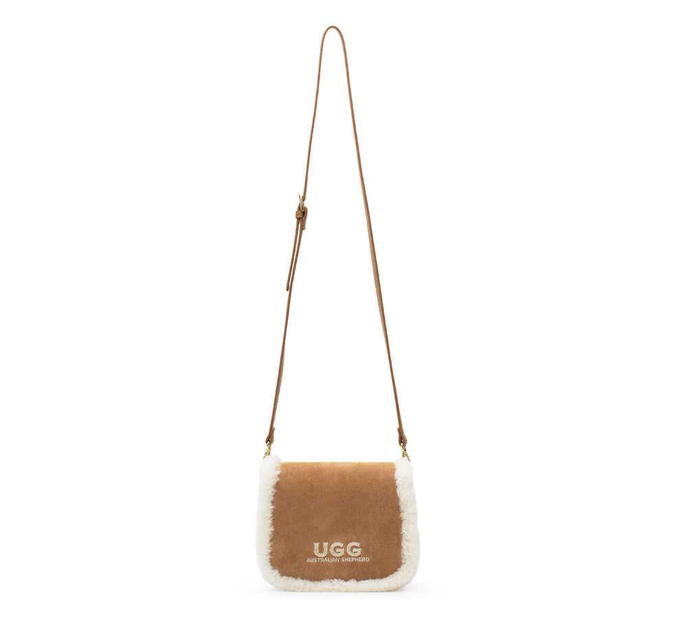 Women Fluffy Wool Adjustable Strap Over Shoulder Messenger Bag