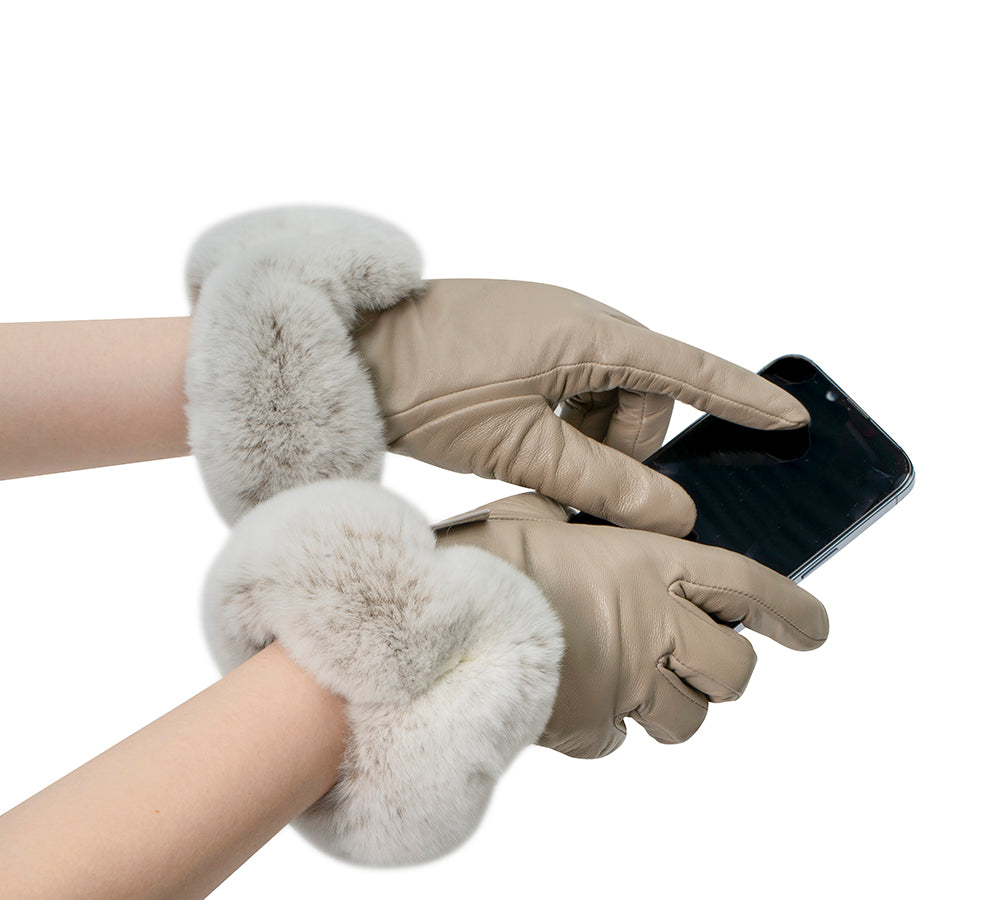 AUSTRALIAN SHEPHERD® Ladies Gloves Fluffy Sheepskin Wool Lennon Gloves UGG AUSTRALIAN SHEPHERD