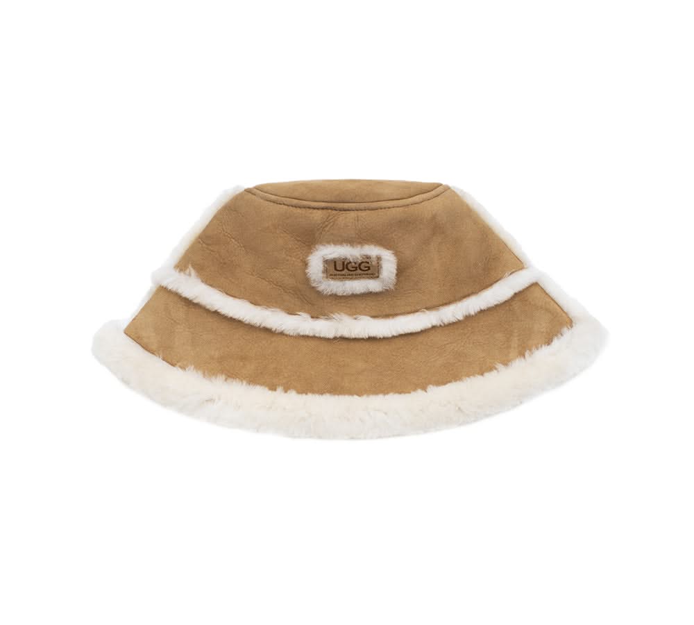 Fluffy Sheepskin Wool Bucket Stacea Hat