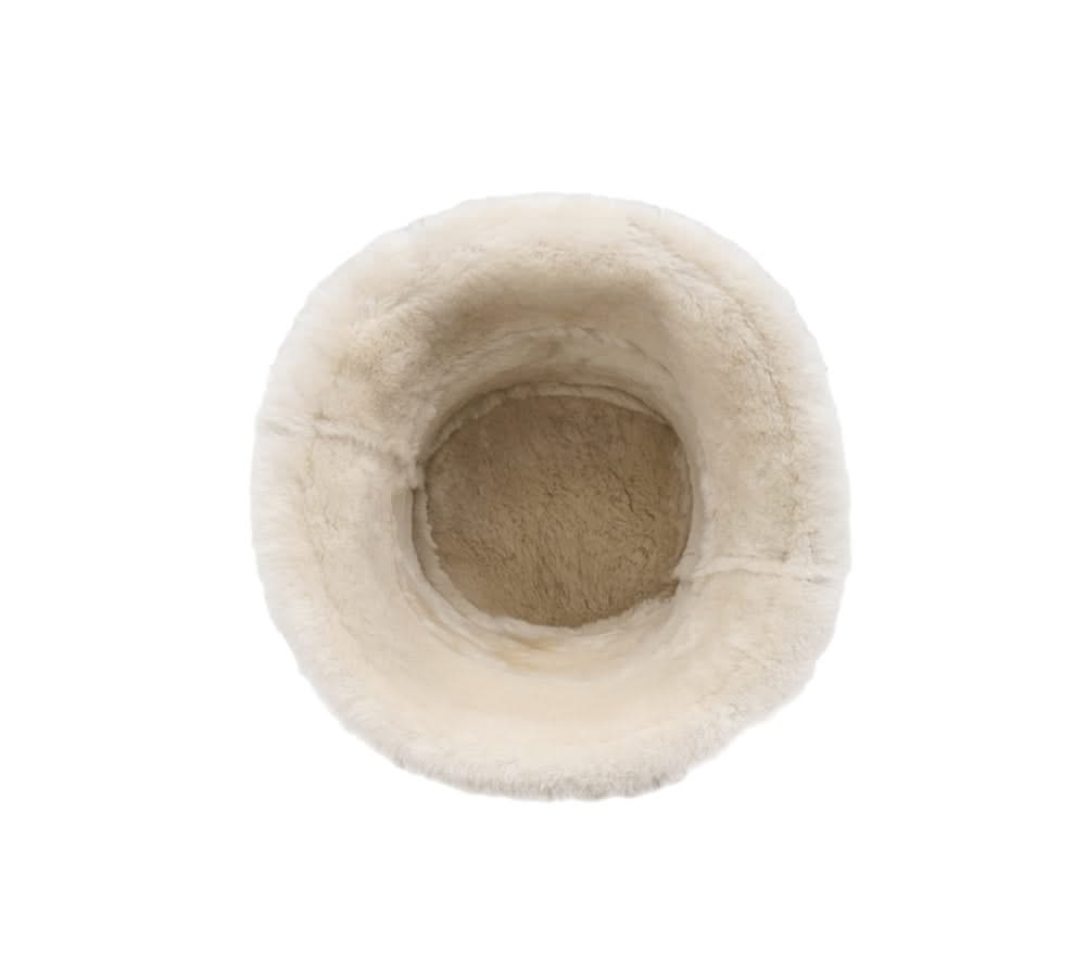 Fluffy Sheepskin Wool Bucket Stacea Hat