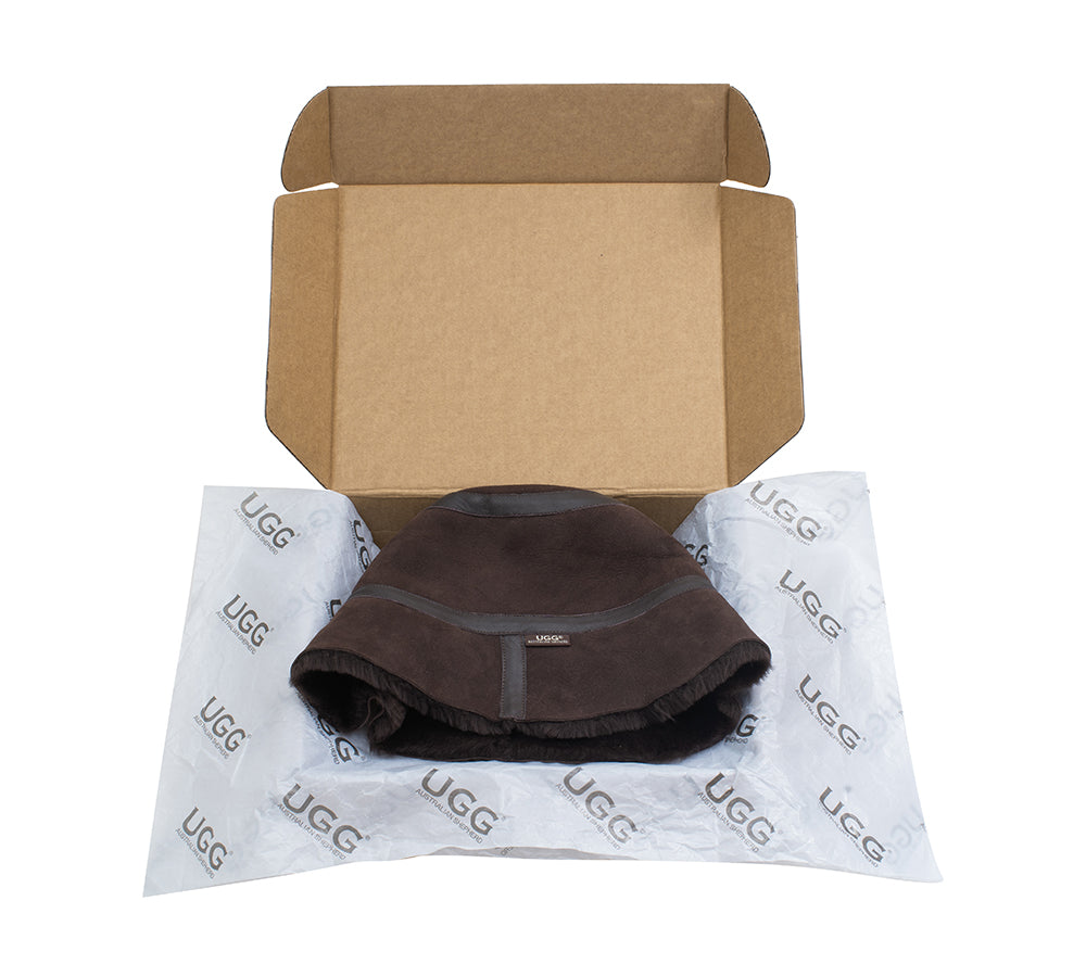 Fluffy Sheepskin Wool Bucket Patchwork Hat